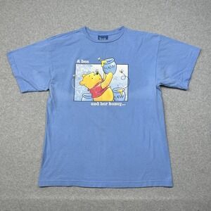 Disney Pooh Shirt Womens Large Winnie‎ The Pooh Hunny Bee Graphic Cartoon Tee